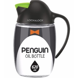 LOCK&LOCK 乐扣乐扣 CKO105ORG 企鹅玻璃自动开合油壶 绿色 620ML