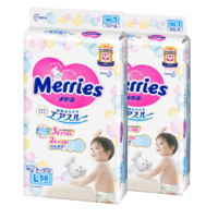 Merries 妙而舒 婴儿纸尿裤 L58*2