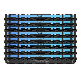 Kingston 金士顿 Renegade 叛逆者系列 DDR4 3200MHz RGB 台式机内存 黑色 256GB 32GBx8 KF432C16RBAK8/256