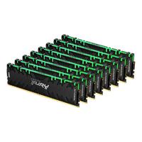 Kingston 金士顿 Renegade 叛逆者系列 DDR4 3200MHz RGB 台式机内存 黑色 256GB 32GBx8 KF432C16RBAK8/256