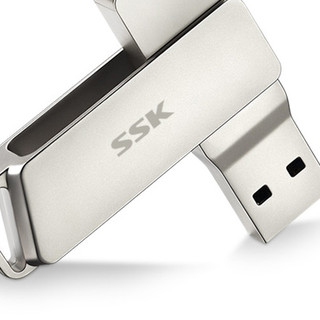 SSK 飚王 FDU050 USB 3.2 U盘 银色 64GB Type-C/USB双口