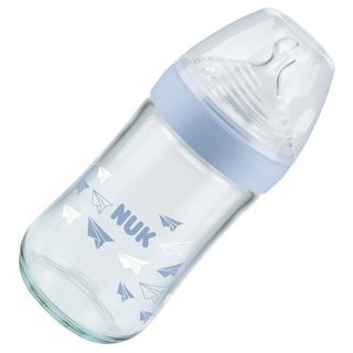 NUK 40.745.723 玻璃奶瓶 240ml 蓝色 0-6月