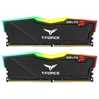 Team 十铨 DELTA系列 DDR4 3200MHz RGB 台式机内存 灯条 黑色 16GB 8GBx2 TF4D416G3200HC16CDC01