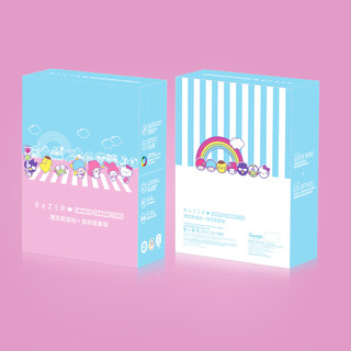 RAZER 雷蛇 Hello Kitty 限定款 有线鼠标 8500DPI 蓝粉色+鼠标垫 355*254*3mm 蓝粉色