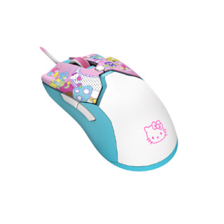 RAZER 雷蛇 Hello Kitty 限定款 有线鼠标 8500DPI 蓝粉色+鼠标垫 355*254*3mm 蓝粉色