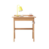 YESWOOD 源氏木语 布拉格系列 Y84X17 简约实木书桌 原木色 0.8m