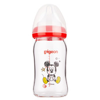 Pigeon 贝亲 Disney自然实感系列 AA138 玻璃彩绘奶瓶 160ml 米奇宝宝时尚款 0月+