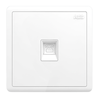 ABB 远致系列 电话插座 明净白 单只装