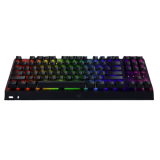 RAZER 雷蛇 黑寡妇蜘蛛V3 竞技版 87键 有线机械键盘 黑色 雷蛇绿轴 RGB