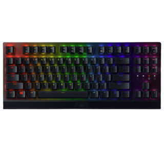 RAZER 雷蛇 黑寡妇蜘蛛V3 竞技版 87键 有线机械键盘 黑色 雷蛇黄轴 RGB