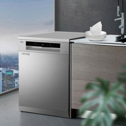 Midea 美的 14套大容量 嵌入式洗碗机 银离子净味 专利级热风烘干 电 独立式 家用全自动刷碗机JV13
