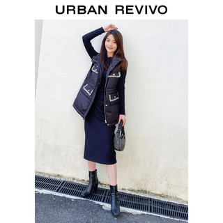 URBAN REVIVO 女士羽绒马甲  WG41S1AN2000