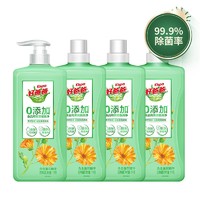 Kispa 好爸爸 果蔬餐具净1kg*4瓶0添加洗洁精除味去油不伤手