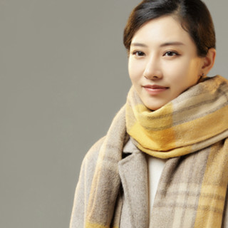 SHANGHAI SYORY 上海故事 女士羊毛围巾 W1921409 浅黄色 200*70cm