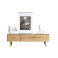 YESWOOD 源氏木语 Y83N03 实木电视柜 原木色 135*32*40cm