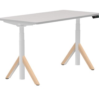 智能电动升降桌 双电机 白色桌面 三节立柱 1.2m