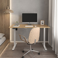 Loctek 乐歌 E2S 电动升降桌 桌板1200×600mm原木色+升降桌腿标准款银灰色