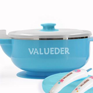 VALUEDER 威仑帝尔 CJ043 儿童不锈钢餐具 蓝色 3件套