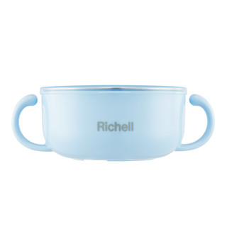 Richell 利其尔 R607198 儿童不锈钢隔热碗 620ml 蓝色