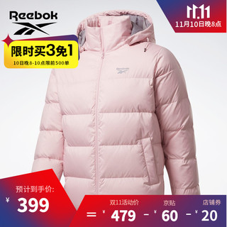 Reebok 锐步 JDV76 男女款羽绒服 GF7114_粉色/灰色  L