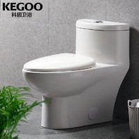 KEGOO 科固 K07001 马桶 连体坐便器 喷射虹吸座便器静音缓降盖板 305坑距