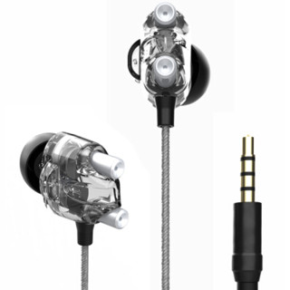 SOMiC 硕美科 M7 入耳式动圈有线耳机 透明黑 3.5mm