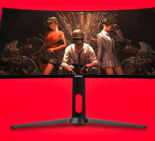 SANC 盛色 H30Pro 28英寸 VA 曲面 FreeSync 显示器 (2560×1080、200Hz)