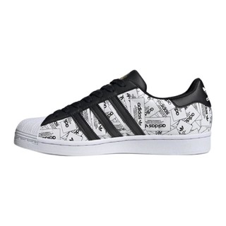 adidas ORIGINALS Superstar 中性休闲运动鞋 FV2819 黑色/白色/金属 42.5