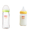 Pigeon 贝亲 经典自然实感系列 玻璃奶瓶套装 160ml 绿色 SS 0-1月+240ml M 黄色 3-6月