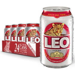 LEO 豹王啤酒 泰国原装进口330ml*24听装 整箱装