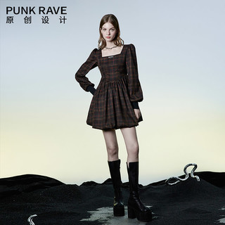 PUNK RAVE PQ-1146LQ 女士方领收腰连衣裙