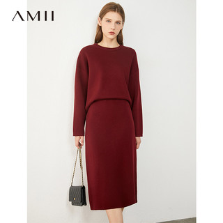 AMII 女士针织衫半身裙套装 TJ0-1203TM0391