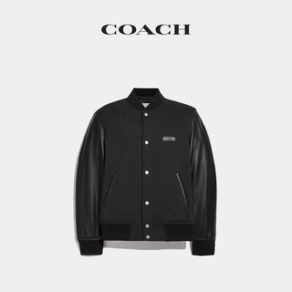 COACH 蔻驰 C3430_BLK 皮袖夹克男士