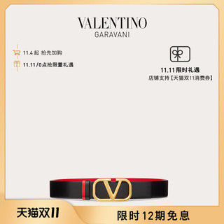 GIOVANNI VALENTINO 卓凡尼·华伦天奴 华伦天奴 女士 双面VLogo Signature小牛皮腰带皮带