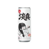 淡真 无糖苏打气泡酒 白桃白兰地味 330ml*6瓶