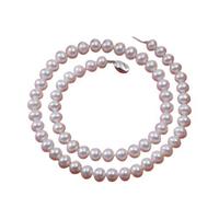 gN pearl 京润珍珠 JRZZ02201 芳华925银珍珠项链+女士芳华珍珠戒指 标准礼盒装