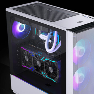 PHANTEKS 追风者 P360A RGB E-ATX机箱 半侧透 白色+240水冷 白色