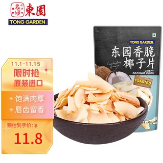 TONG GARDEN 东园 椰子片 泰国进口办公休闲零食香脆椰干40g