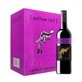 黄尾袋鼠 西拉加本力（赤霞珠）葡萄酒 750ml*6瓶 整箱装 澳大利亚进口