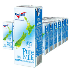Theland 纽仕兰 3.5克蛋白质 脱脂纯牛奶 250ml*24盒