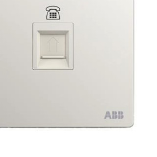 ABB 轩致系列 电话插座 雅典白