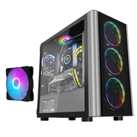 Thermaltake 曜越 启航者 F1 PRO RGB M-ATX机箱 半侧透 黑色+Tt 暗影机箱风扇