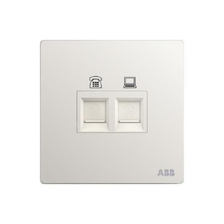 ABB 轩致系列 电话电脑插座 雅典白