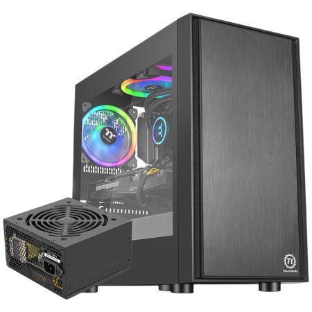 Thermaltake 曜越 启航者 F1 M-ATX机箱 半侧透 含电源 500W 黑色