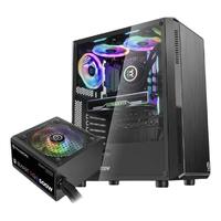 Thermaltake 曜越 S3 RGB ATX机箱 半侧透 含电源 500W 黑色