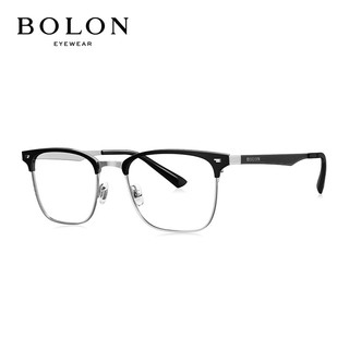 BOLON暴龙眼镜2021年光学镜D形条纹精雕双梁近视眼镜框 BJ6136B15