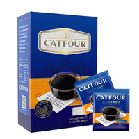 catfour 纯黑咖啡无糖速溶健身减美式纯咖啡消提神纯咖啡粉40杯 黑咖啡40杯 双11领券17.9元（ 买2送杯+勺 赠品不叠加）【体验装】