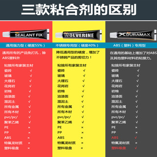 SENLANTFIX 免钉胶免打孔强力胶水瓷砖胶粘墙铁大理石胶金属塑料防水玻璃胶焊接胶贴电焊胶德国 不锈钢等金属强力型12克/支  共6只