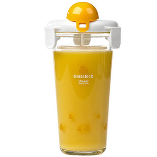 Glasslock 三光云彩 Flat Shaker系列 PC618 玻璃杯 450ml 小黄鸭