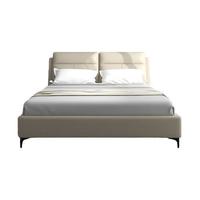 Sleemon 喜临门 伯尔尼+飞跃2.0 意式极简真皮床+床垫 典雅咖 150*200cm 框架款